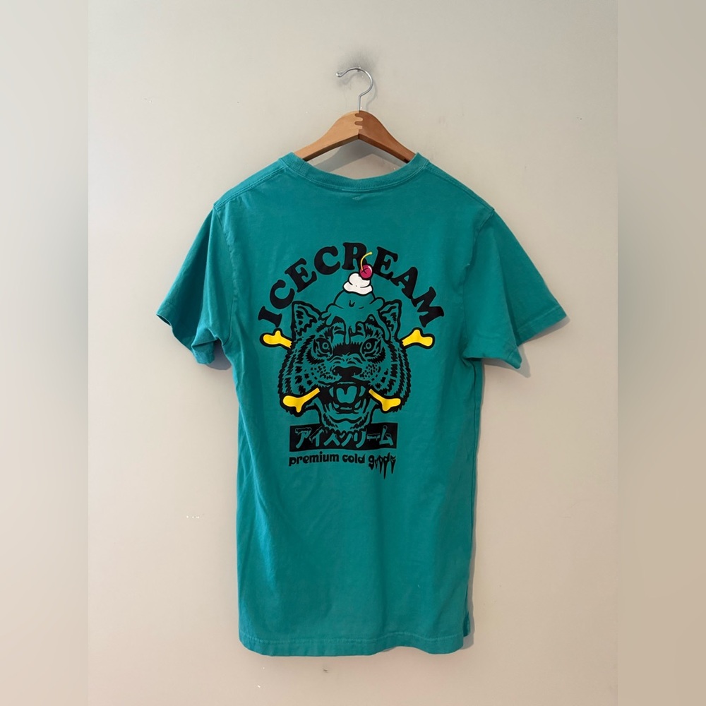 Ice Cream Gold Fox BlackBerry T-shirt Retro Cell Phone Cotton‎ - MEDIUM ADULT